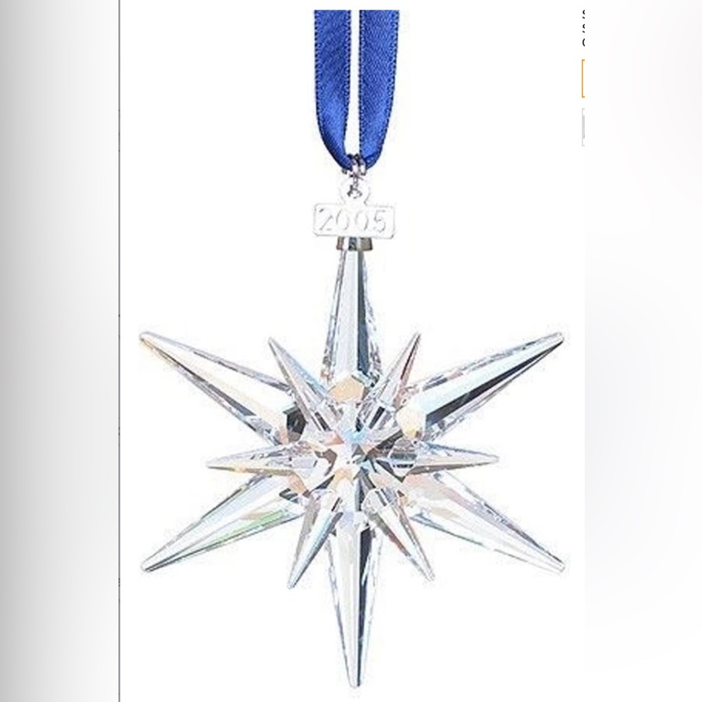 Swarovski, 2005 Annual Snowflake / Star Christmas Ornament